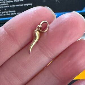 Vintage 1970’s 10kt gold Cornicello Italian Horn charm pendant 🍀 LUCKY
